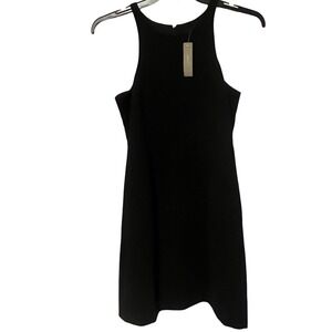 NWT J.Crew Black High-Neck Sleeveless Dress With Pockets Women's Size 6